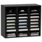 Wood Literature Organizer File Sorter with Removable Shelves Mailbox Slots for Office